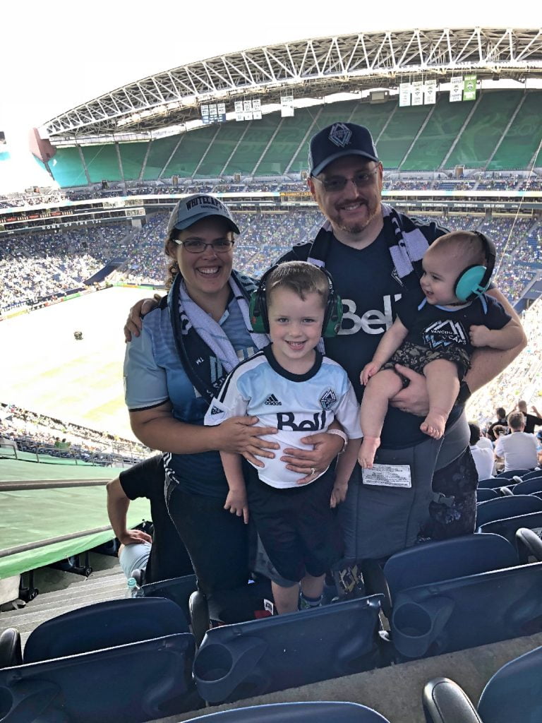 Whitecaps Fans at Seattle Sounders Game (Family Friendly)