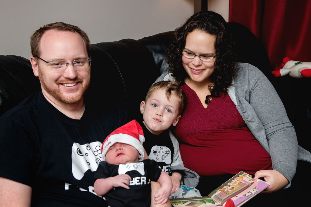 First Photoshoot as a Family of Four (Mom and Dad with Two Sons)