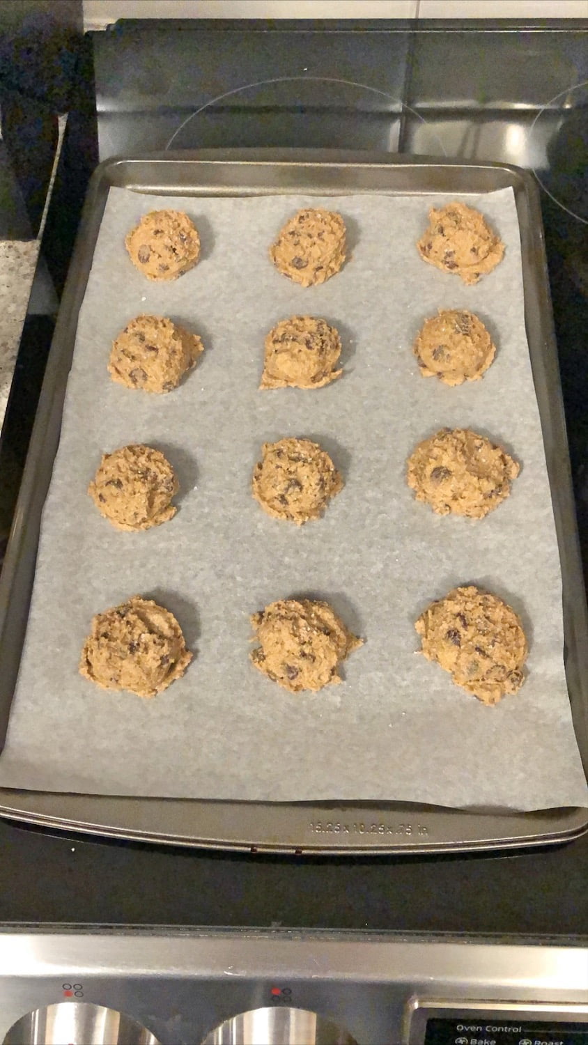 Chocolate Chip Cookies Ready to Bake